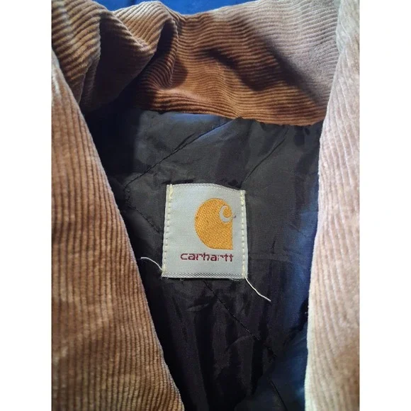 Distressed Carhartt Detroit Jacket 4XL‎ Black Quilt Lined